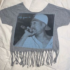 Tupac fringe t-shirt